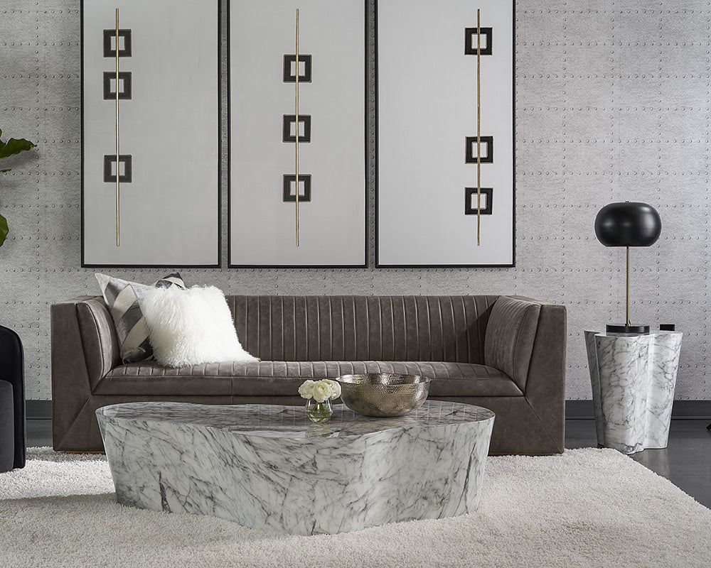 AVA END TABLE - LARGE - MARBLE LOOK