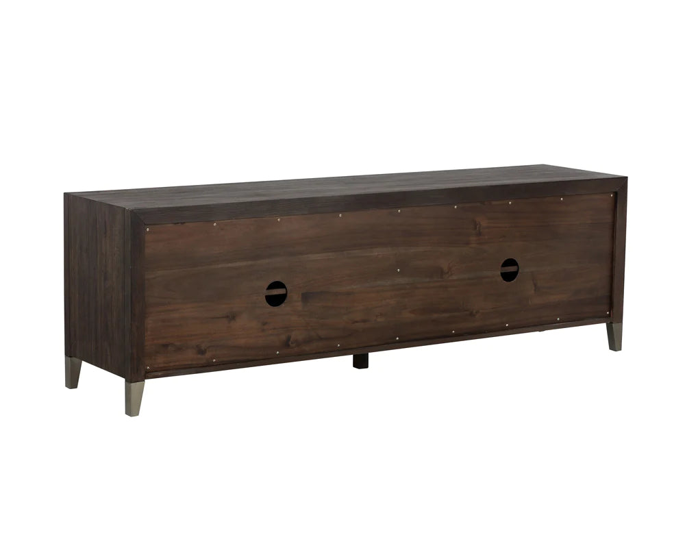 GREYSON MEDIA CONSOLE AND CABINET - SMOKE ACACIA