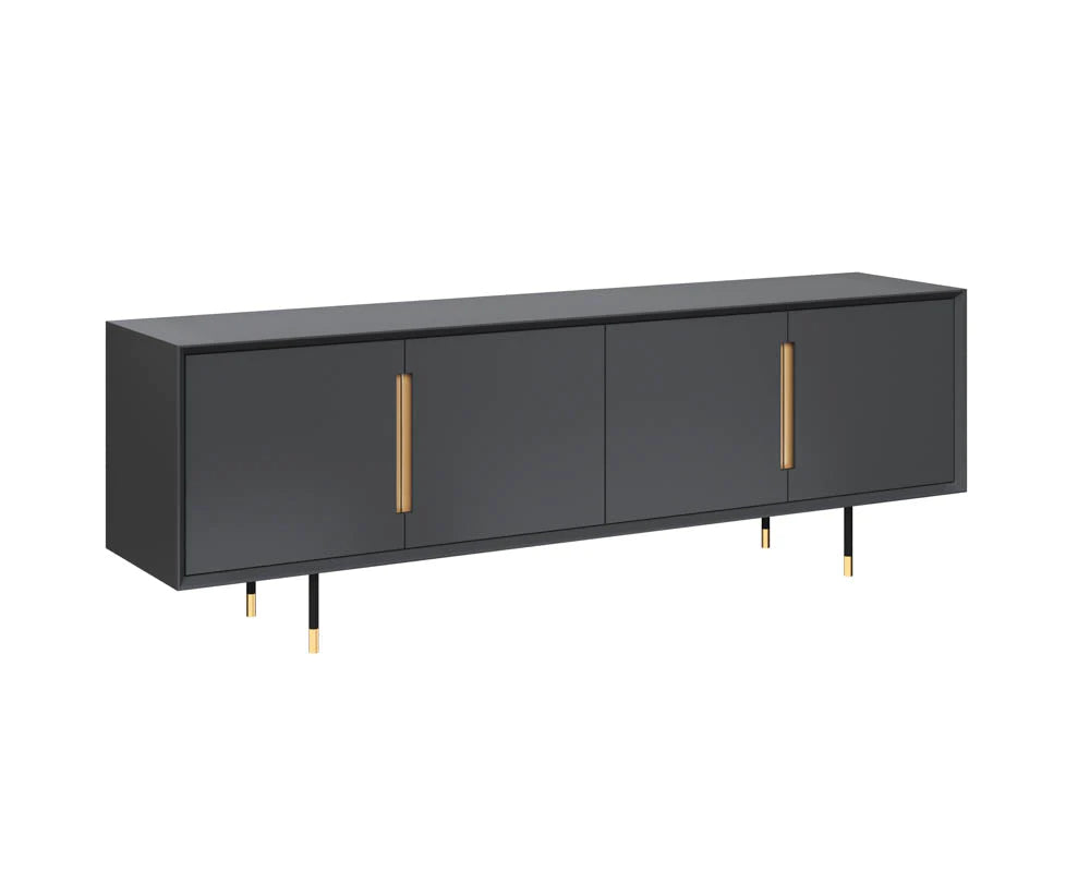 DANBURY MEDIA CONSOLE AND CABINET - SLATE NAVY